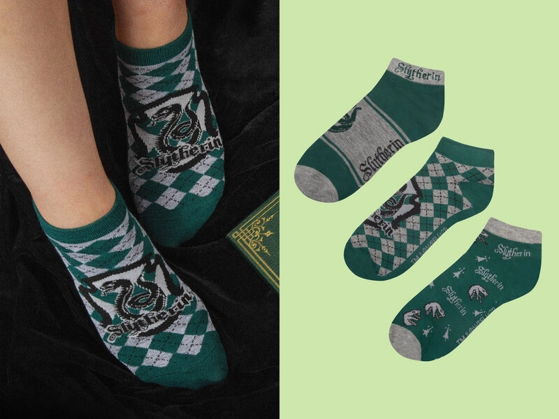 Harry Potter Knöchelsocken 3er-Pack - Slytherin