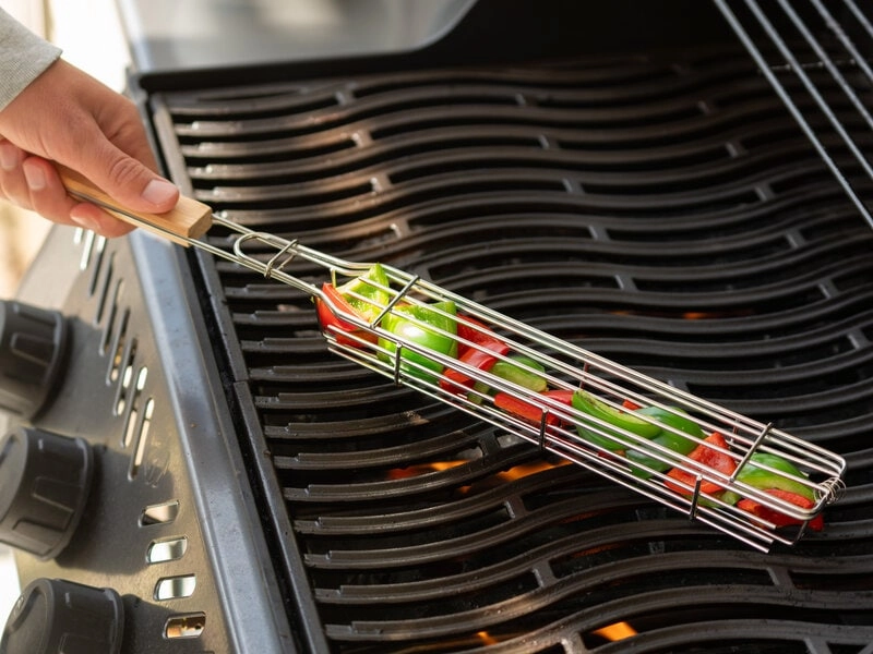 Grillkorb aus rostfreiem Stahl