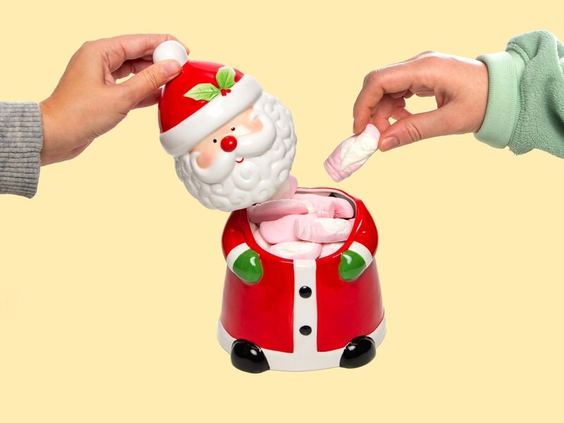 Schale mit Deckel - Weihnachtsmann