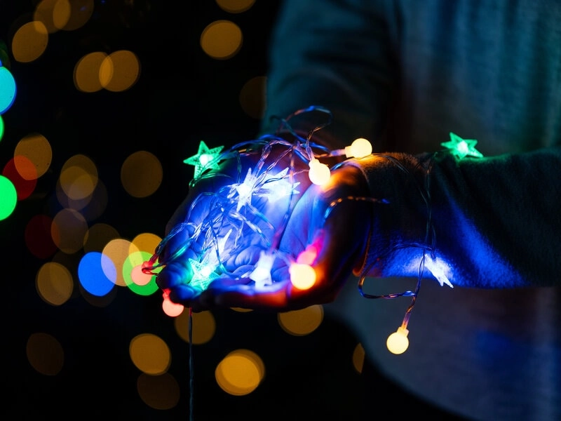 Lichterkette Weihnachtssterne 3m