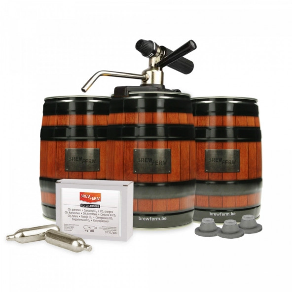 Starterpaket Brewferm® Barrel Partyfässer mit Party Star Deluxe