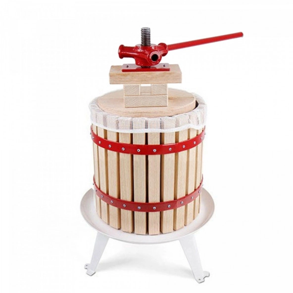 Vinoferm Obstpresse Korb aus Holz 12 l