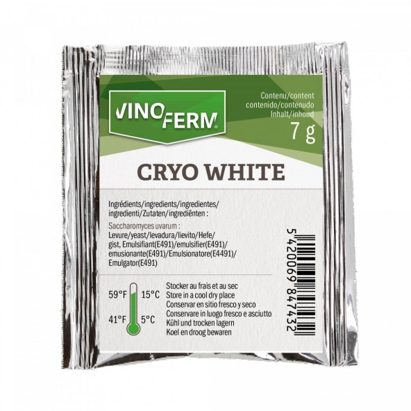 Trockenhefe Wein Vinoferm Cryo White 7 g