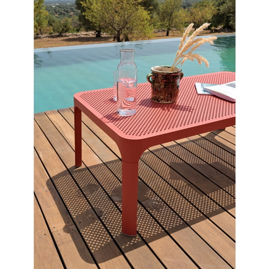Nardi Net Table 100 Outdoor Beistelltisch - tortora - Länge: 100 cm, Höhe: 40 cm, Tiefe: 60 cm