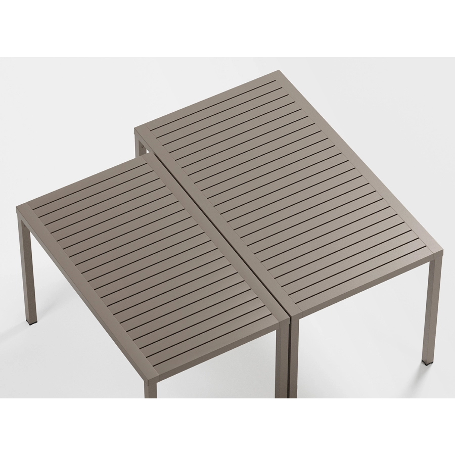 Nardi Cube Outdoor Tisch - bianco - Länge: 70 cm, Höhe: 75,5 cm, Tiefe: 120 cm