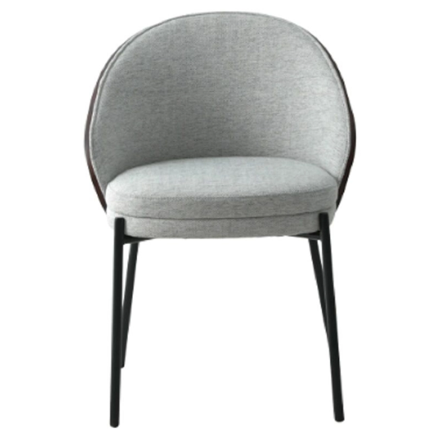 2er Spar-Set | House Nordic Canelas Stuhl - hellgrau/dunkelbraun: 53,2x54,2x75 cm