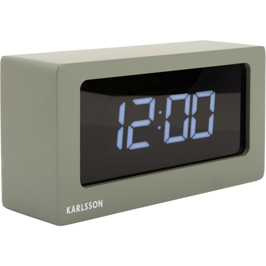 Karlsson Boxed LED Wecker - jungle green - 12,5x25x7 cm