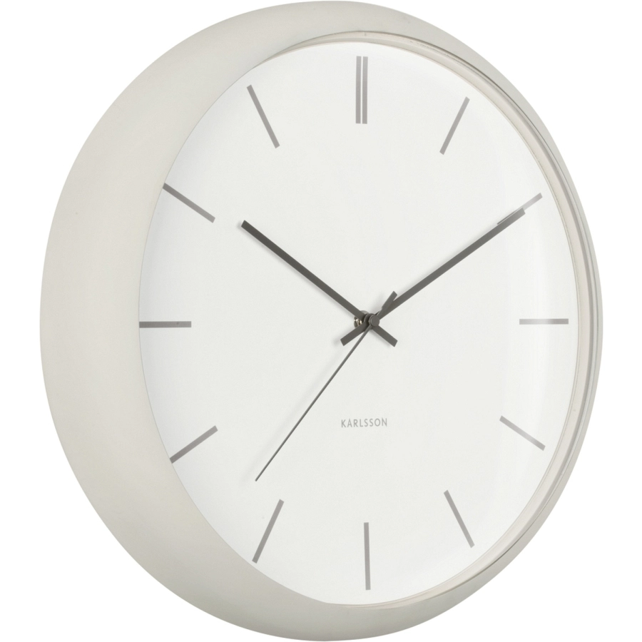 Karlsson Nirvana Globe Wanduhr - warm grey - Ø 40 cm - Tiefe: 12 cm