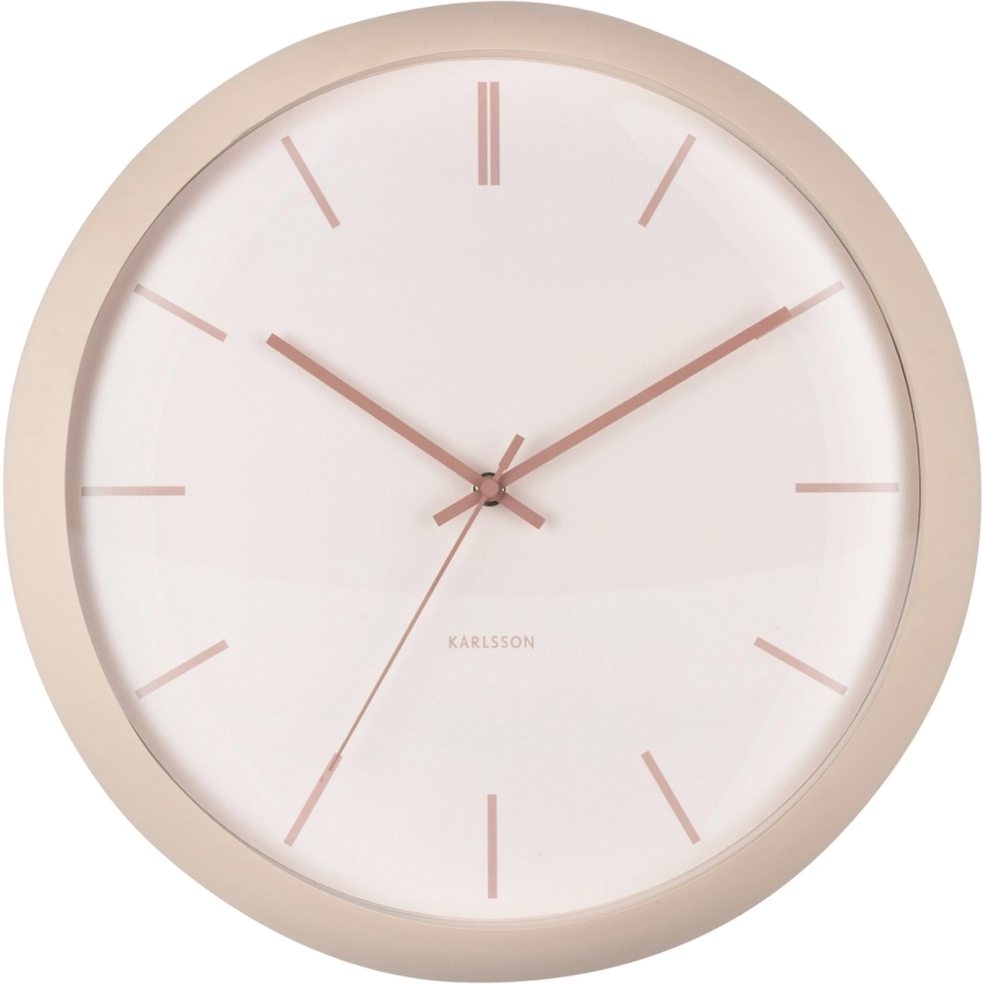 Karlsson Nirvana Globe Wanduhr - sand brown - Ø 40 cm - Tiefe: 12 cm