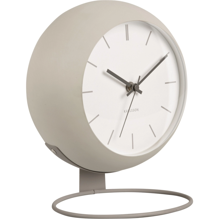 Karlsson Nirvana Globe Tischuhr - warm grey - 25 x 14 x 21 cm
