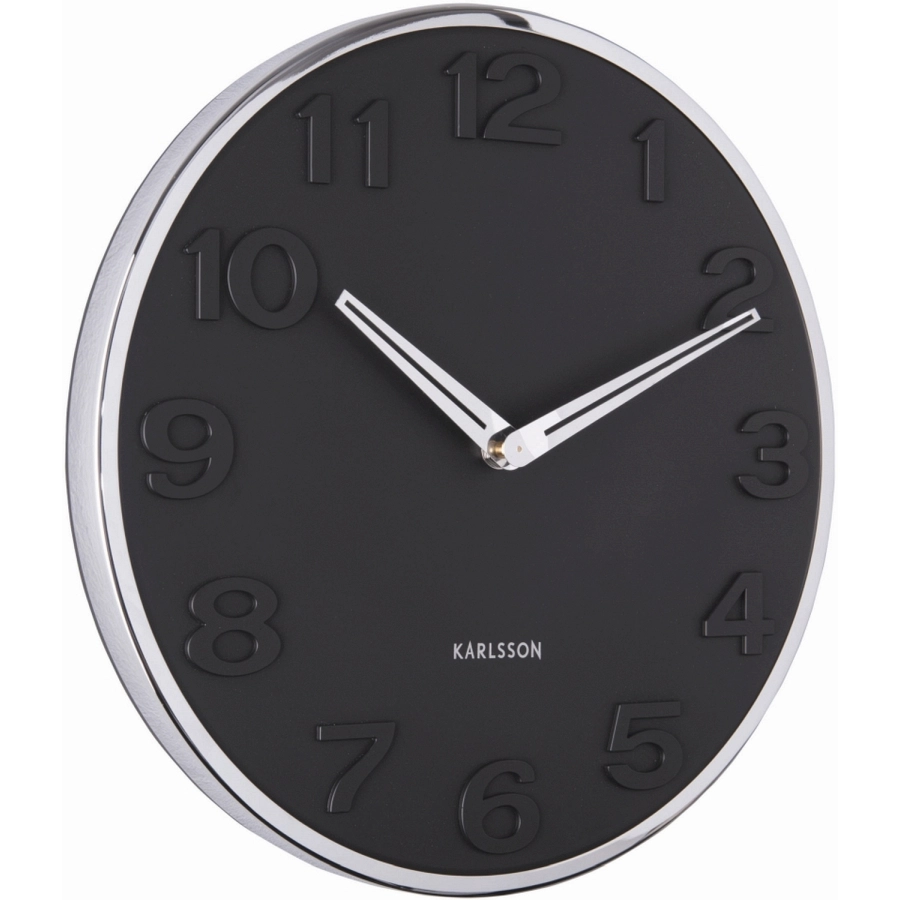 Karlsson New Original Wanduhr - black - Ø 37,5 cm - Tiefe: 4 cm