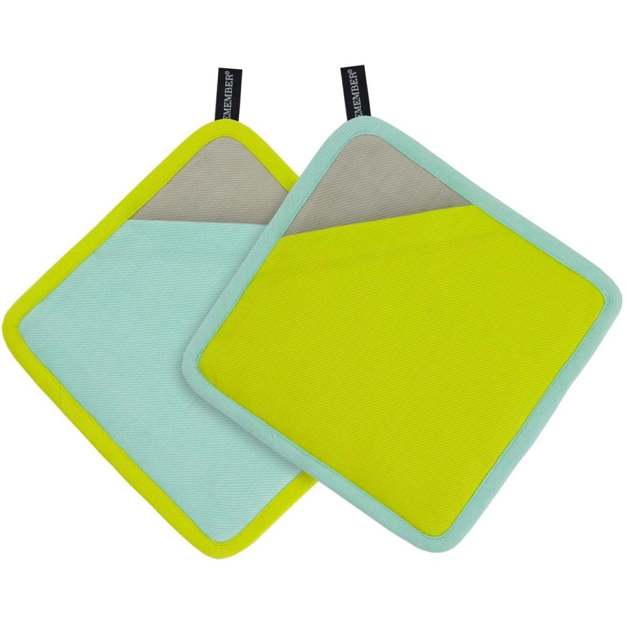 Remember Lemon Topflappen 2er-Set - lemon - 2er-Set: 18,5x18,5 cm