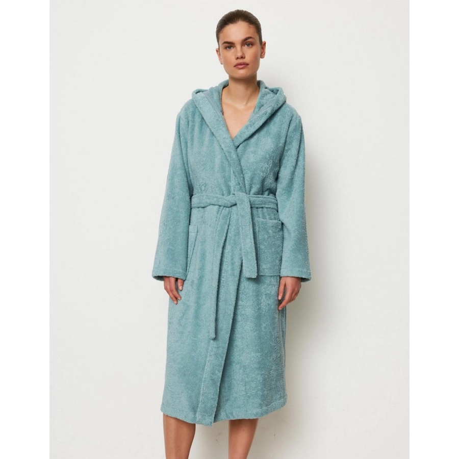 Marc O'Polo Timeless Women Bademantel aus Bio-Baumwolle - aquamarine - XXL