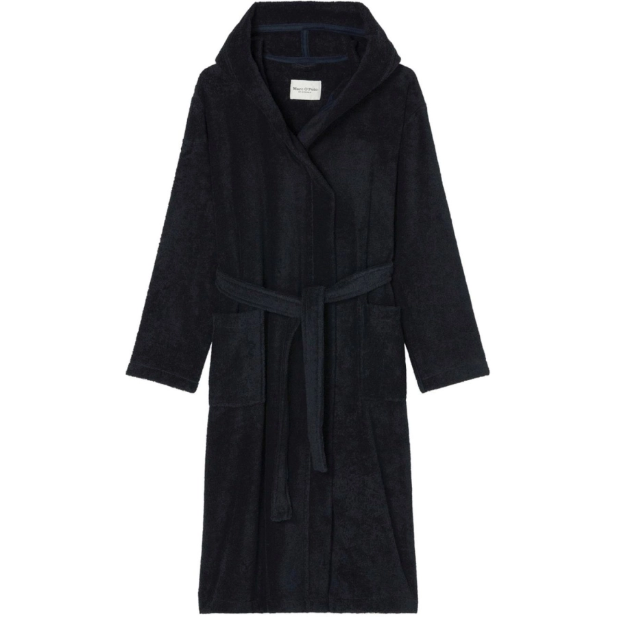 Marc O'Polo Timeless Women Bademantel aus Bio-Baumwolle - dark navy - XL