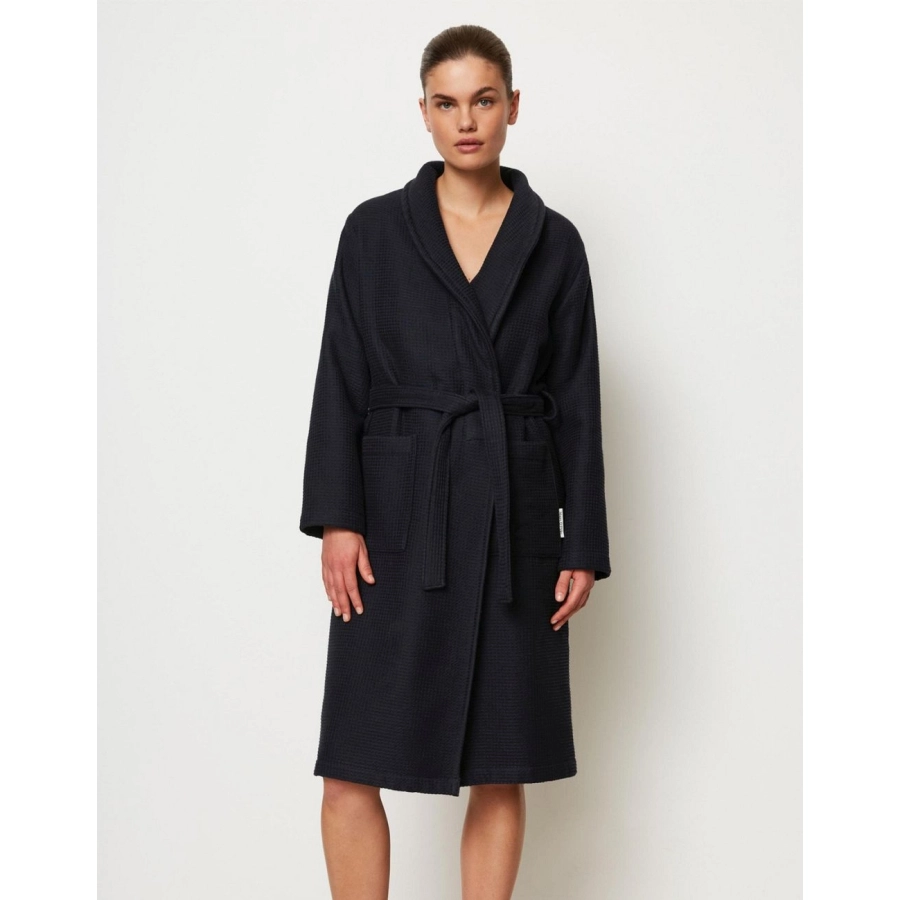 Marc O'Polo Premium Women Bademantel aus Bio-Baumwolle - dark navy - XL