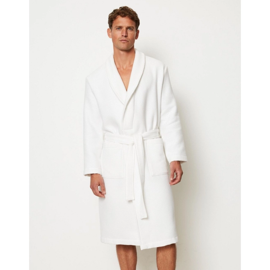 Marc O'Polo Premium Men Bademantel aus Bio-Baumwolle - weiß - XL