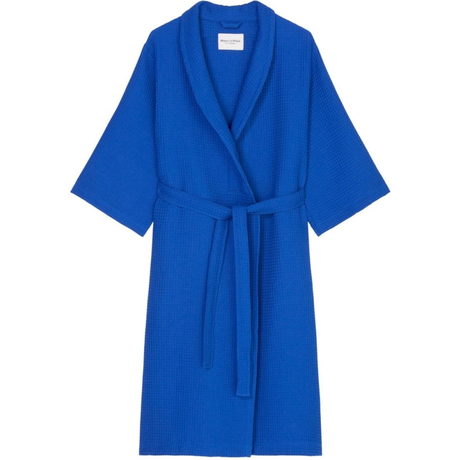 Marc O'Polo Essential Women Bademantel aus Bio-Baumwolle - cool cobalt - XL