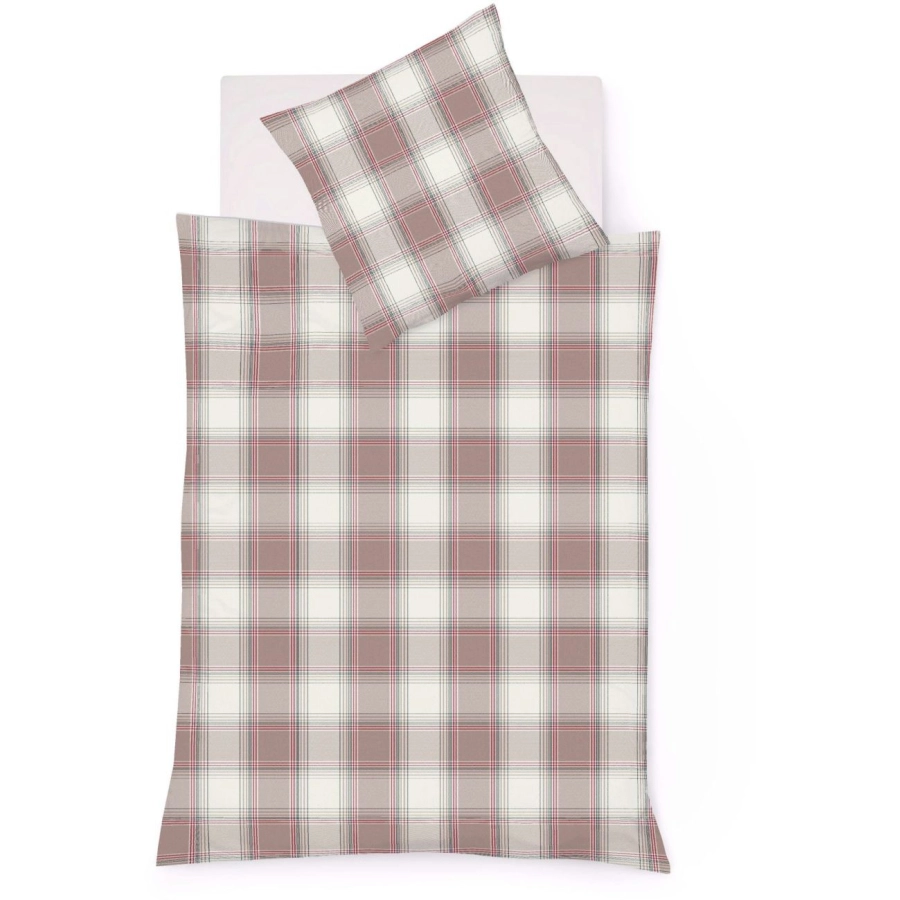 fleuresse Lech Bettwäsche-Set aus Flanell - beige - 240x220 / 2x80x80 cm