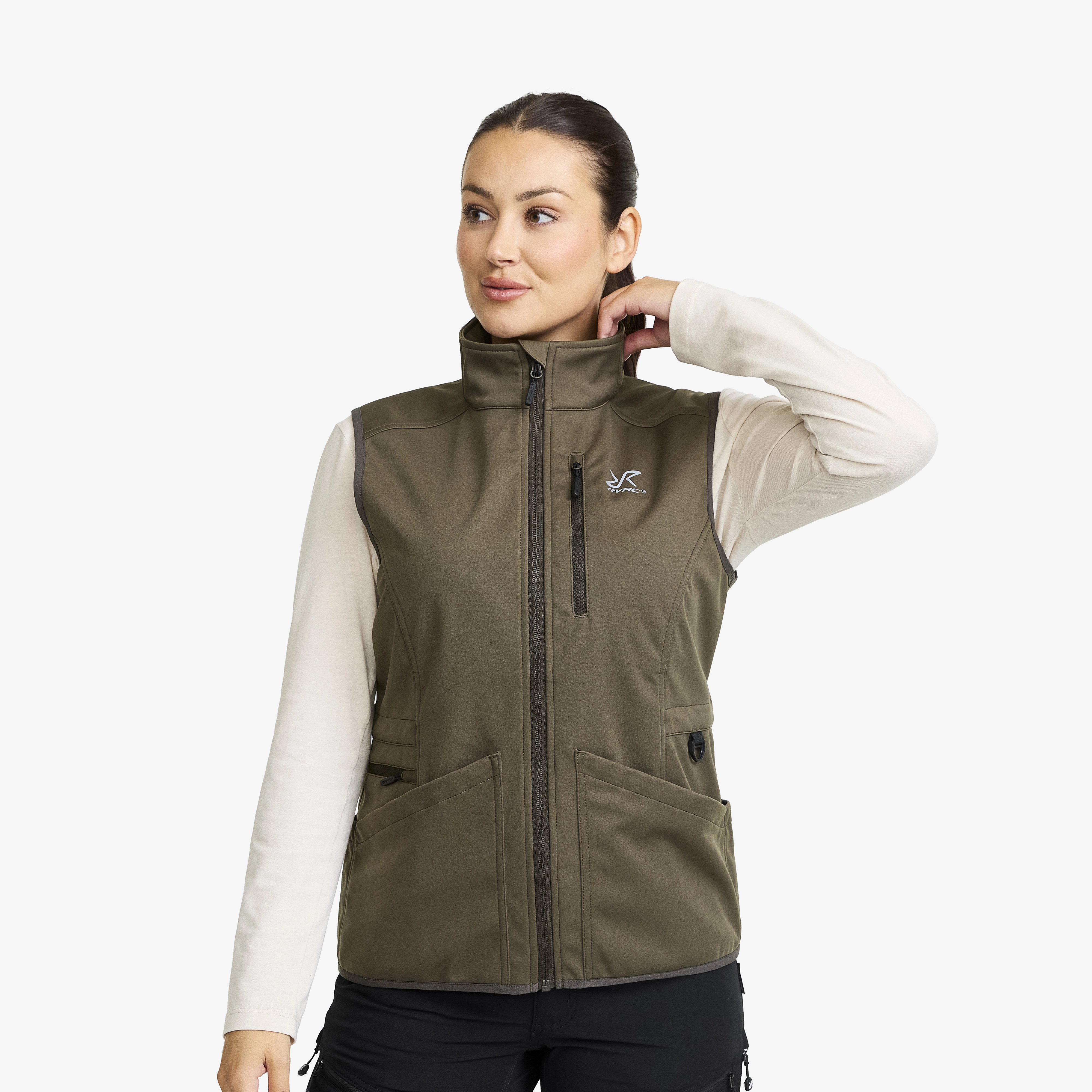 Responder Softshell Vest Damen Light Moss Gray, Größe:XL - Westen