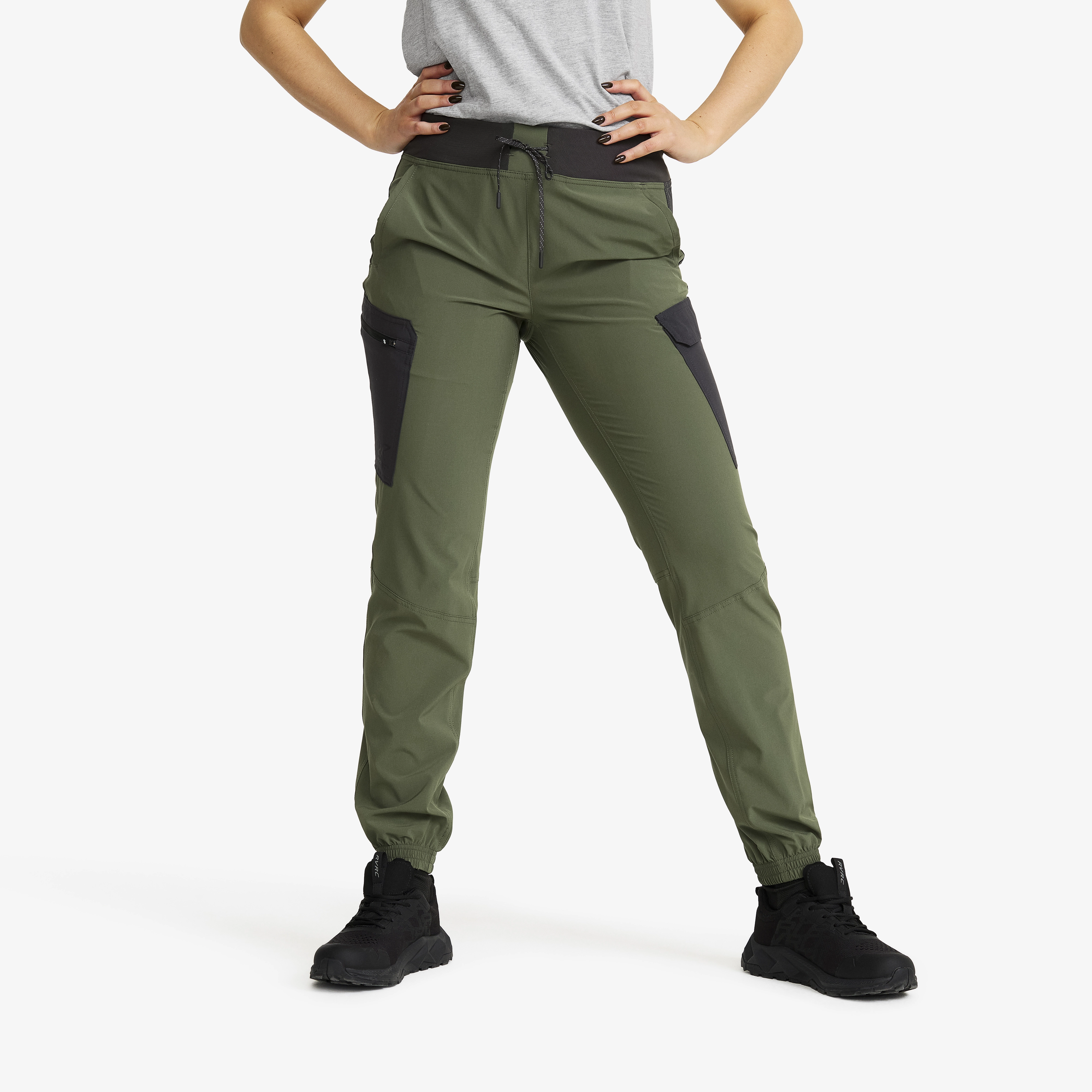 Verge Stretch Cargo Pants Damen Thyme/Anthracite, Größe:M - Outdoorhose, Wanderhose & Trekkinghose