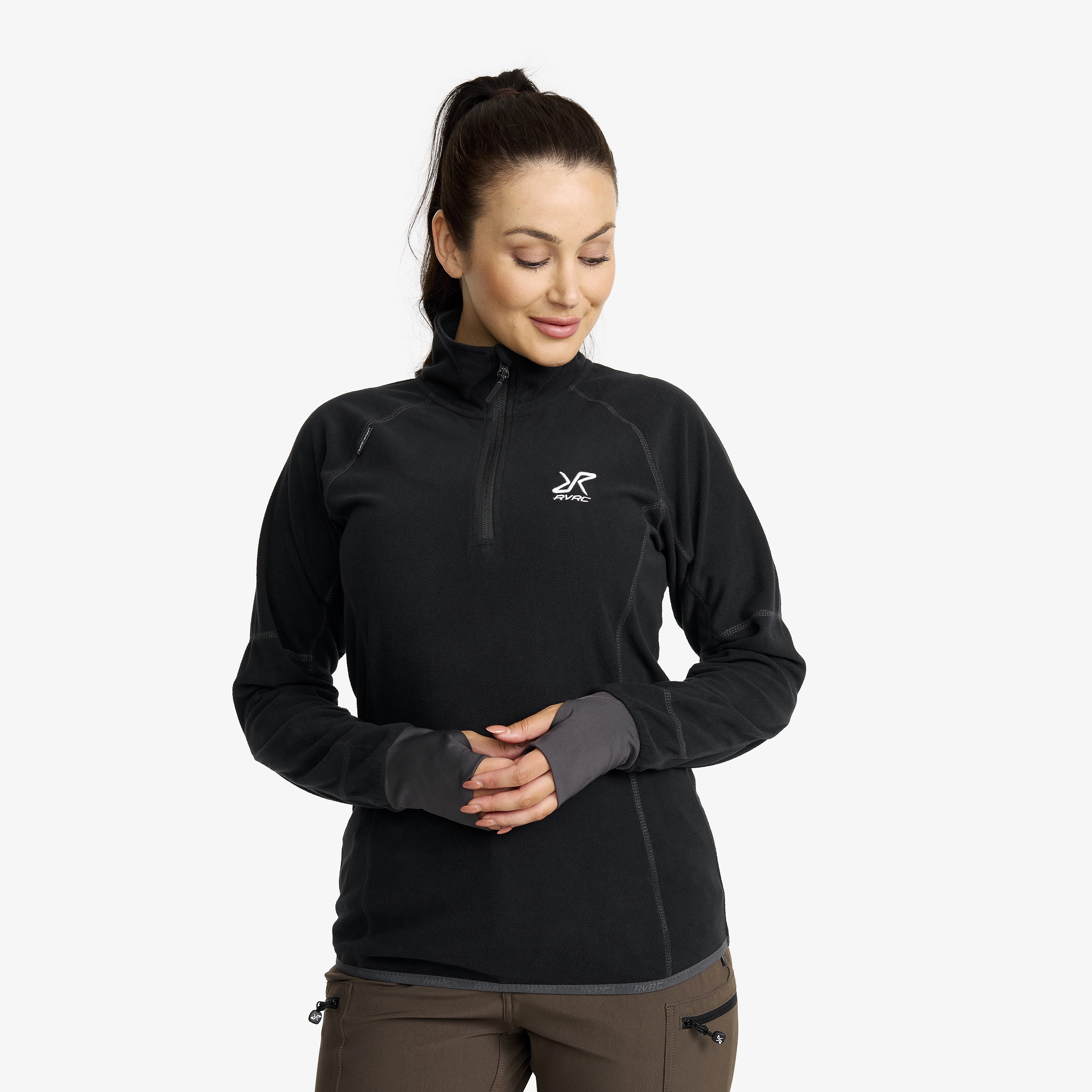 Trekker Fleece Damen Black/Anthracite, Größe:4XL - Damen > Oberteile > Fleece