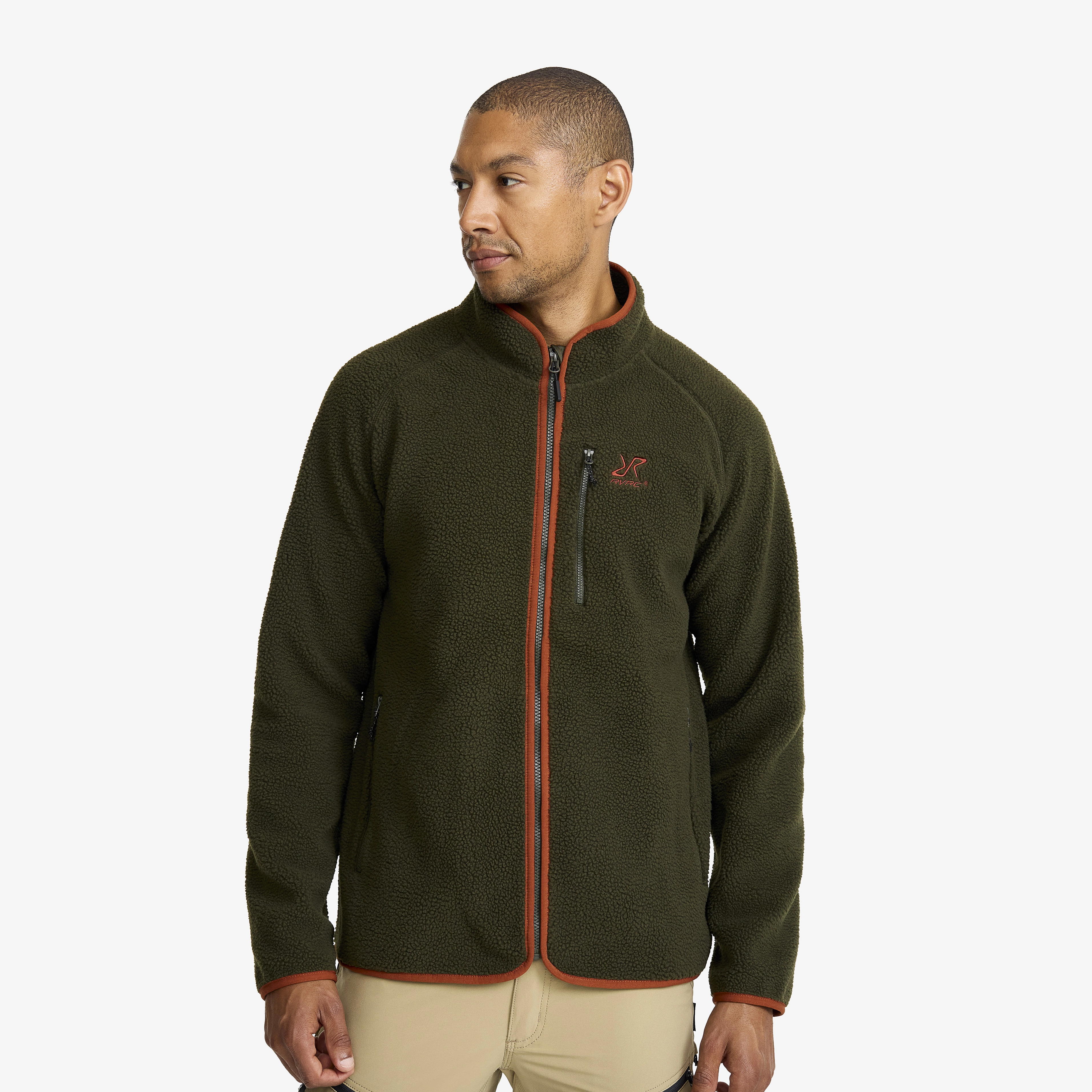 Canyon Full-zip Pile Fleece Herren Forest Night/Rusty Orange, Größe:M - Herren > Oberteile > Fleece