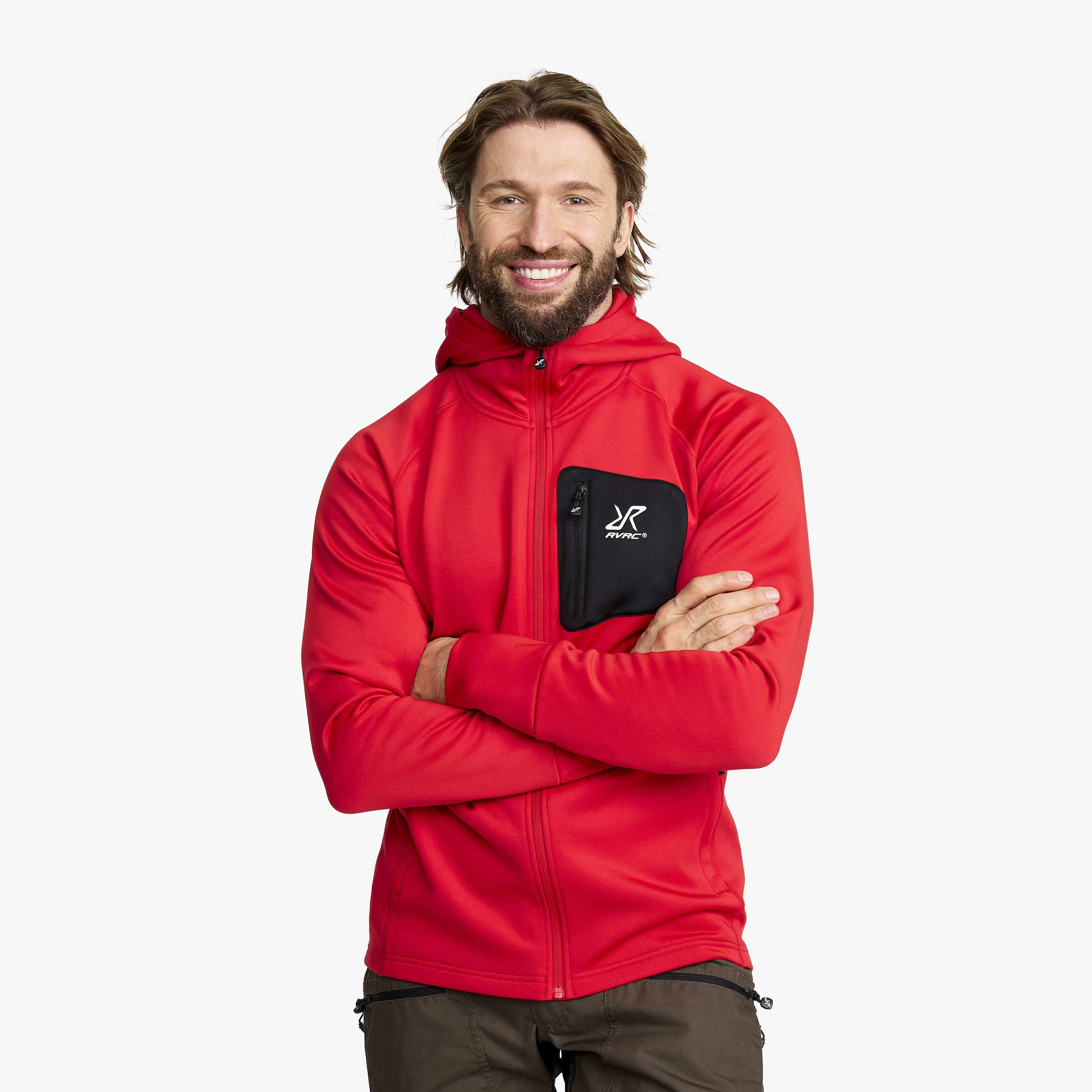 Evolution Stretch Fleece Hoodie Herren Mars Red, Größe:2XL - Herren > Oberteile > Hoodies