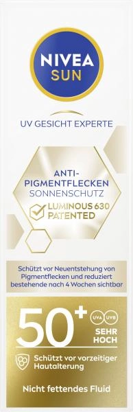 Nivea Sun UV Gesicht Experte Anti Pigmentflecken Sonnenschutz LSF 50+