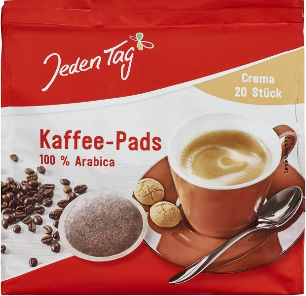 Jeden Tag Kaffee-Pads crema 6 x 20 Pads