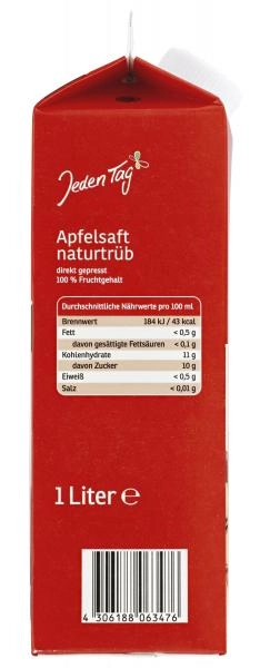 Jeden Tag Apfelsaft naturtrüb