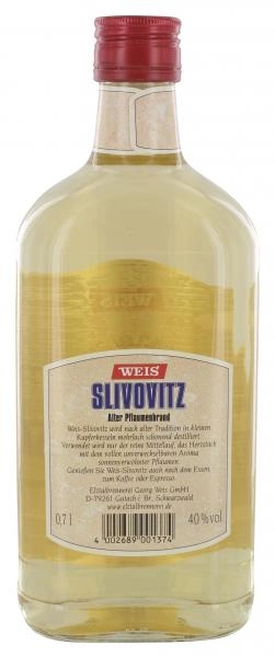 Weis Slivovitz Alter Pflaumenbrand