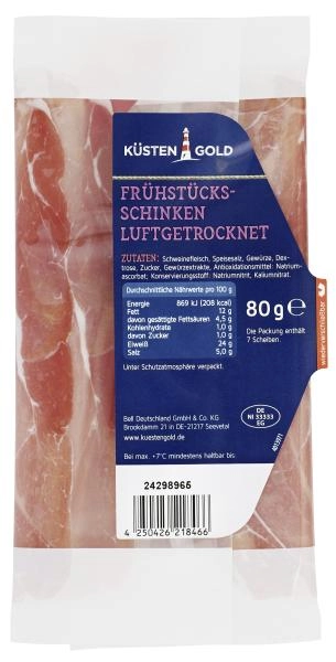 Küstengold Frühstücksschinken luftgetrocknet