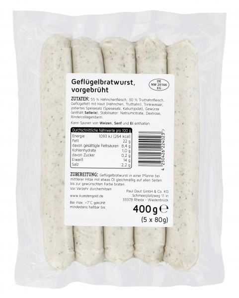 Küstengold Geflügelbratwurst