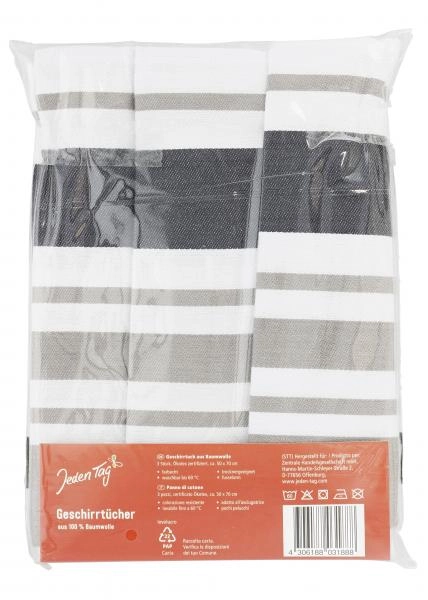 Jeden Tag Geschirrtucher 3er Packung