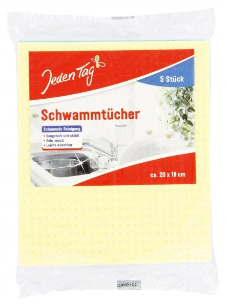 Jeden Tag Schwammtücher 20 x 5 Stück