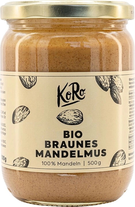 KoRo Handels GmbH Mandelmus braun, 500 g Glas
