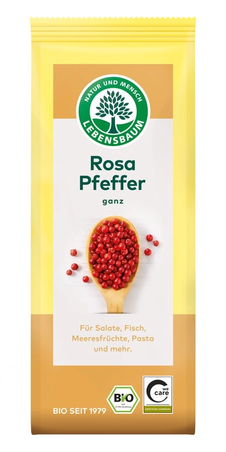 Lebensb Pfeffer rosa, ganz, 25 gr Packung