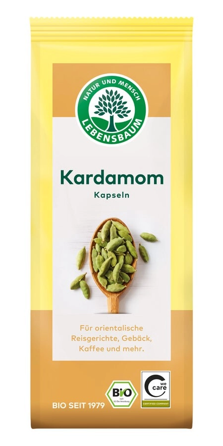 Lebensb Kardamom, Kapseln, 30 gr Packung