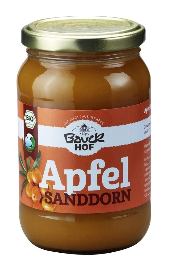 Bauckhof Apfel-Sanddorn-Mus, mit Apfeldicksaft, 36