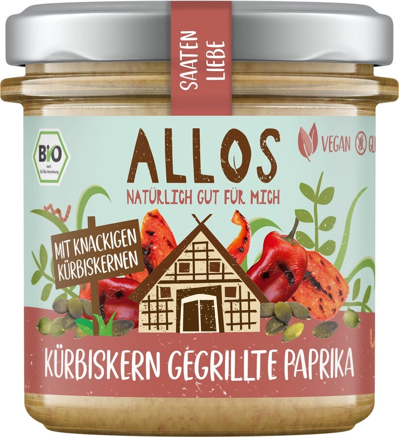 Allos Saatenliebe Kuerbiskerne gegrillte Paprika ,
