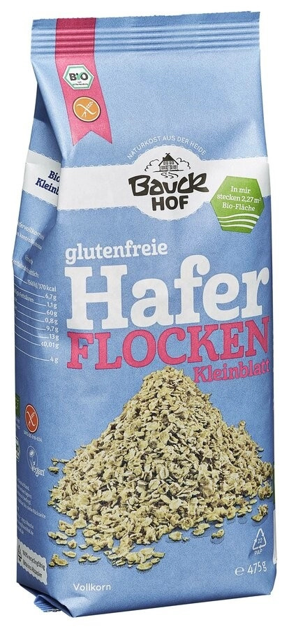 Bauckhof Haferflocken Kleinblatt, 475 gr Packung -