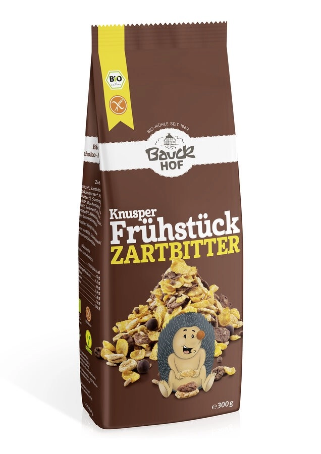 Bauckhof Knusper Frühstück Zartbitter, 300 gr Pack