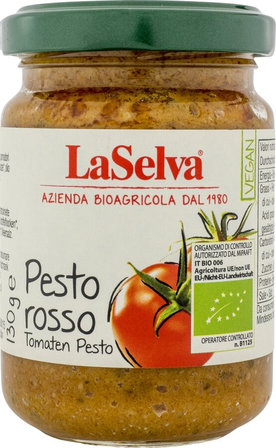 La Selva Pesto rosso, 130 gr Glas