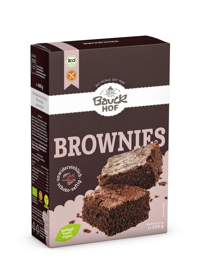 Bauckhof Brownies, glutenfrei 400 gr Packung