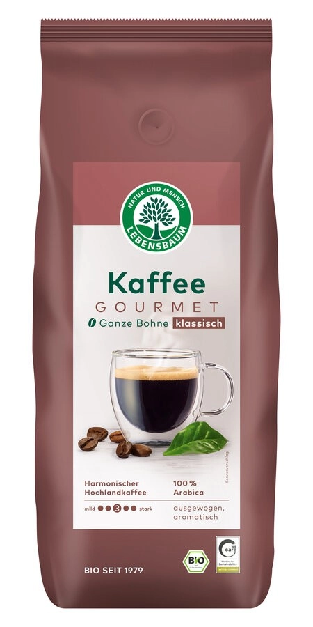 Lebensb Gourmet-Kaffee klassisch, ganze Bohne, 1