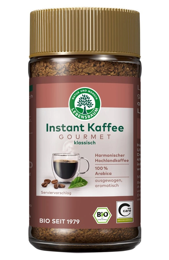 Lebensb Gourmet Kaffee, Instant, 100 gr Glas