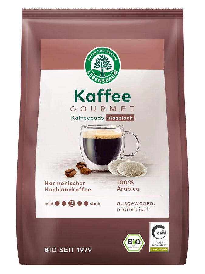 Lebensb Gourmet-Caffč Crema klassisch Kaffeepads (