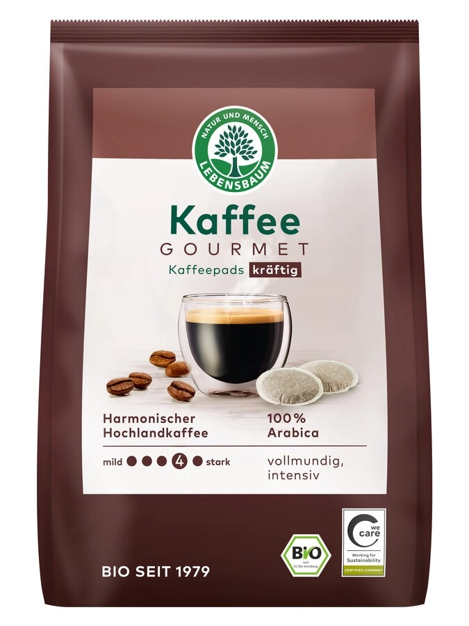 Lebensb Gourmet-Caffč Crema kräftig Kaffeepads (18