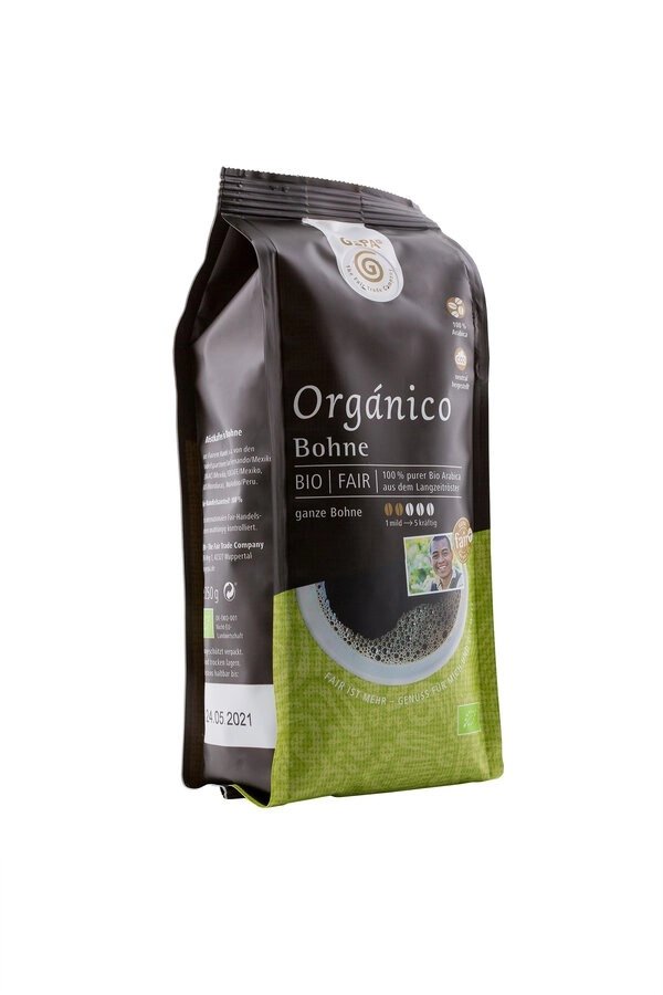 Gepa Café Orgánico, ganze Bohne, 250 gr Packung