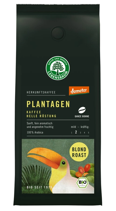 Lebensb Plantagen Kaffee blond roast ganze Bohne,